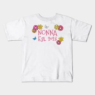 Nonna Est 2023 Mother's Day Mothering Sunday Kids T-Shirt